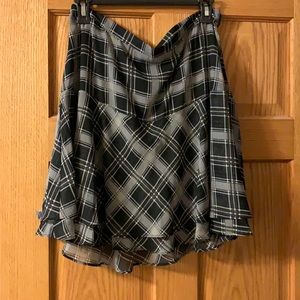 Grey Plaid Skirt